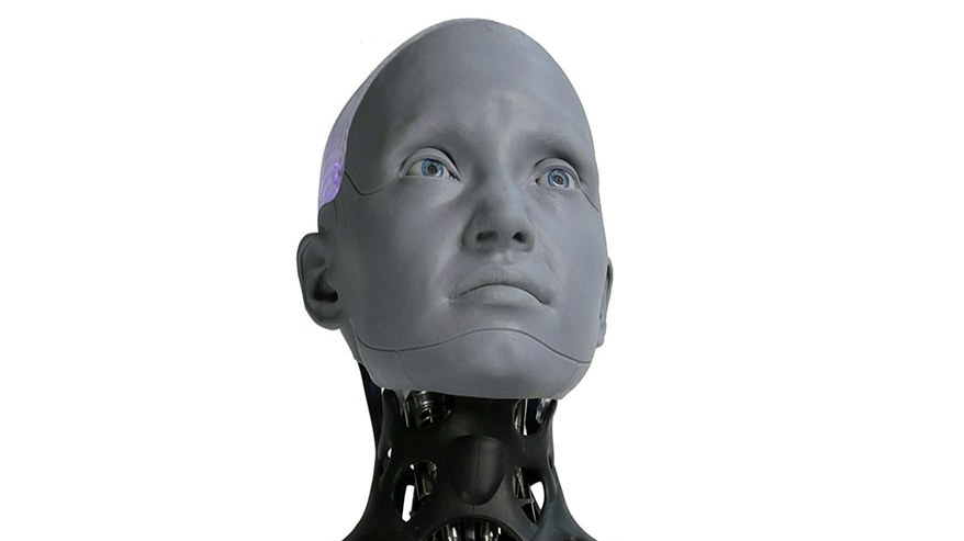 Ameca, a humanoid robot with a lifelike face